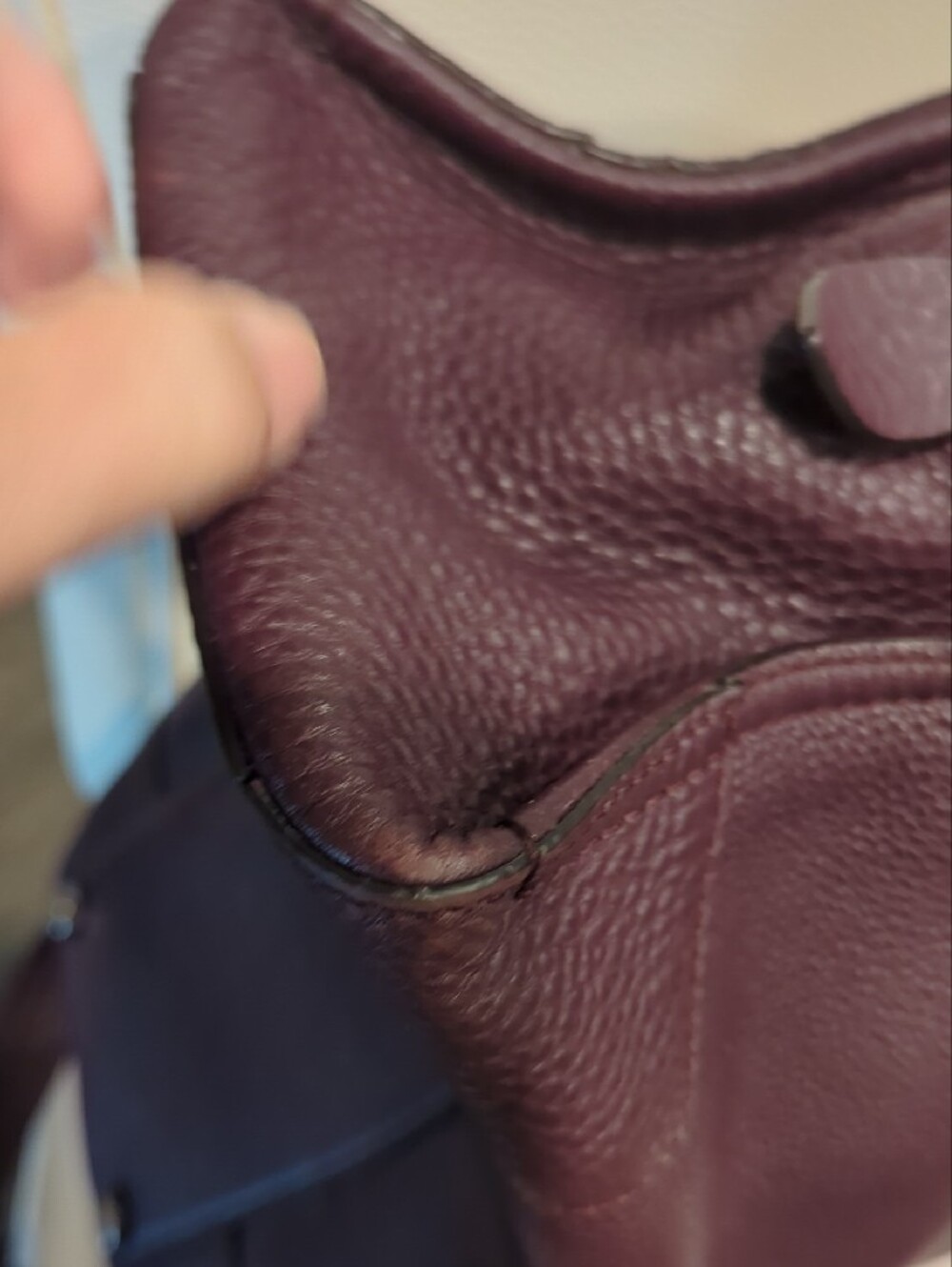 Rebecca Minkoff Plum Pebbled Leather Satchel with Crossbody Strap and Wallet - Picture 11 of 15